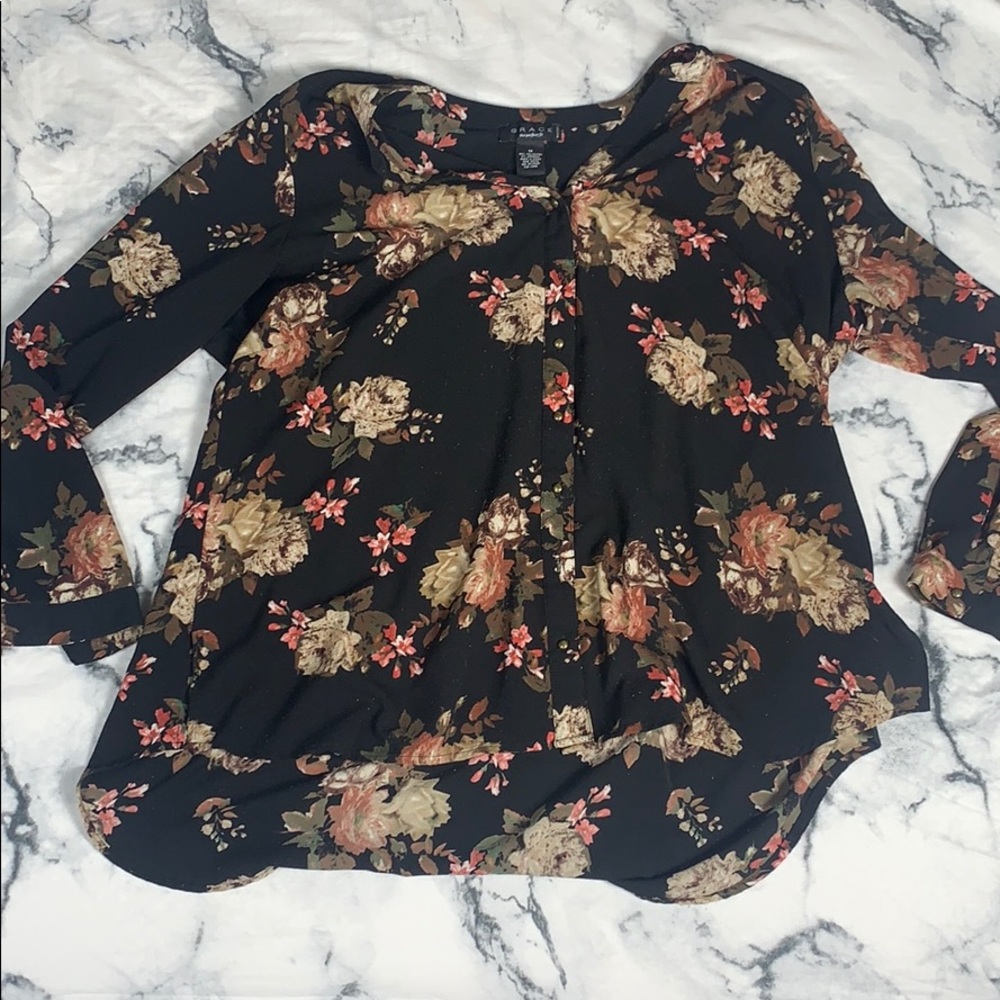 Floral Long Sleeve Blouse